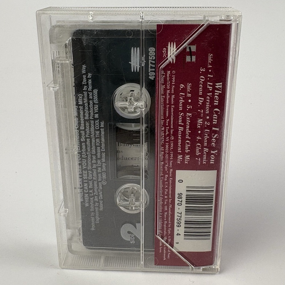 When Can I See You [Single] by Babyface Cassette, Jul-1994, Epic - Picture 3 of 3